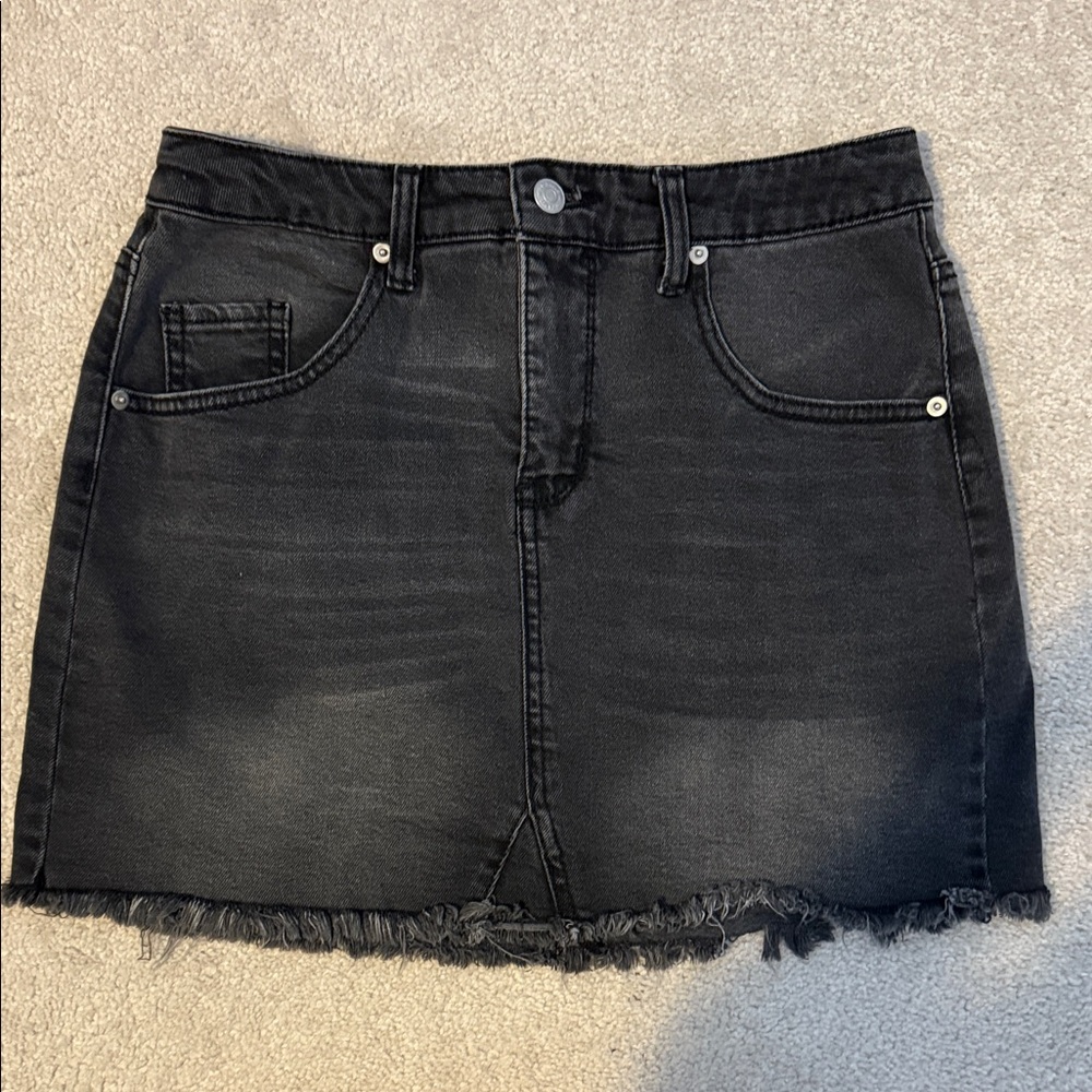Wild Fable 10 black denim mini skirt